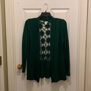 Green cardigan